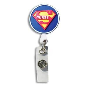 Super Nurse Rubber Retractable Badge Reel